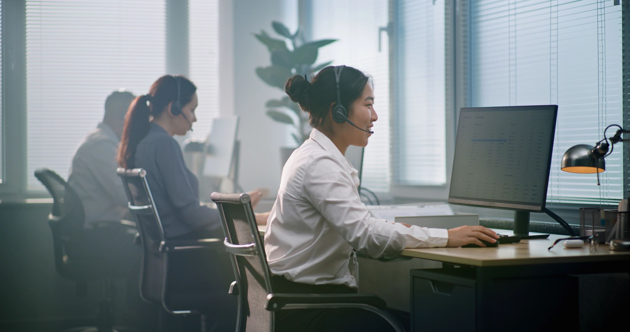 Customer support team in office